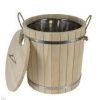 Запарник 15л липа с крышкой с металлической вставкой